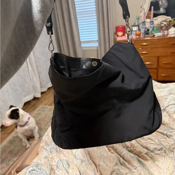 Gucci vintage Black nylon Bag with Bamboo Handle - Picture 4 of 4